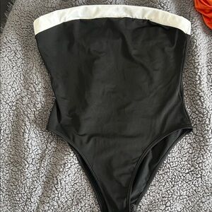 Elegant Black and White Women's bodysuit